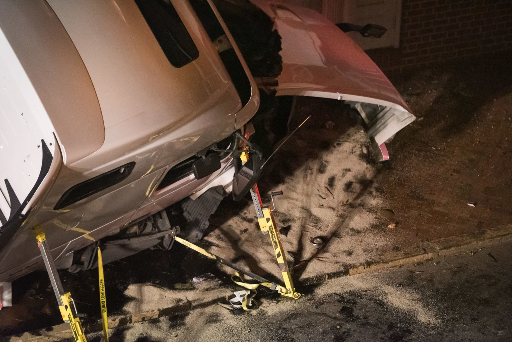 Tractor Trailer Crashes into Funeral Home